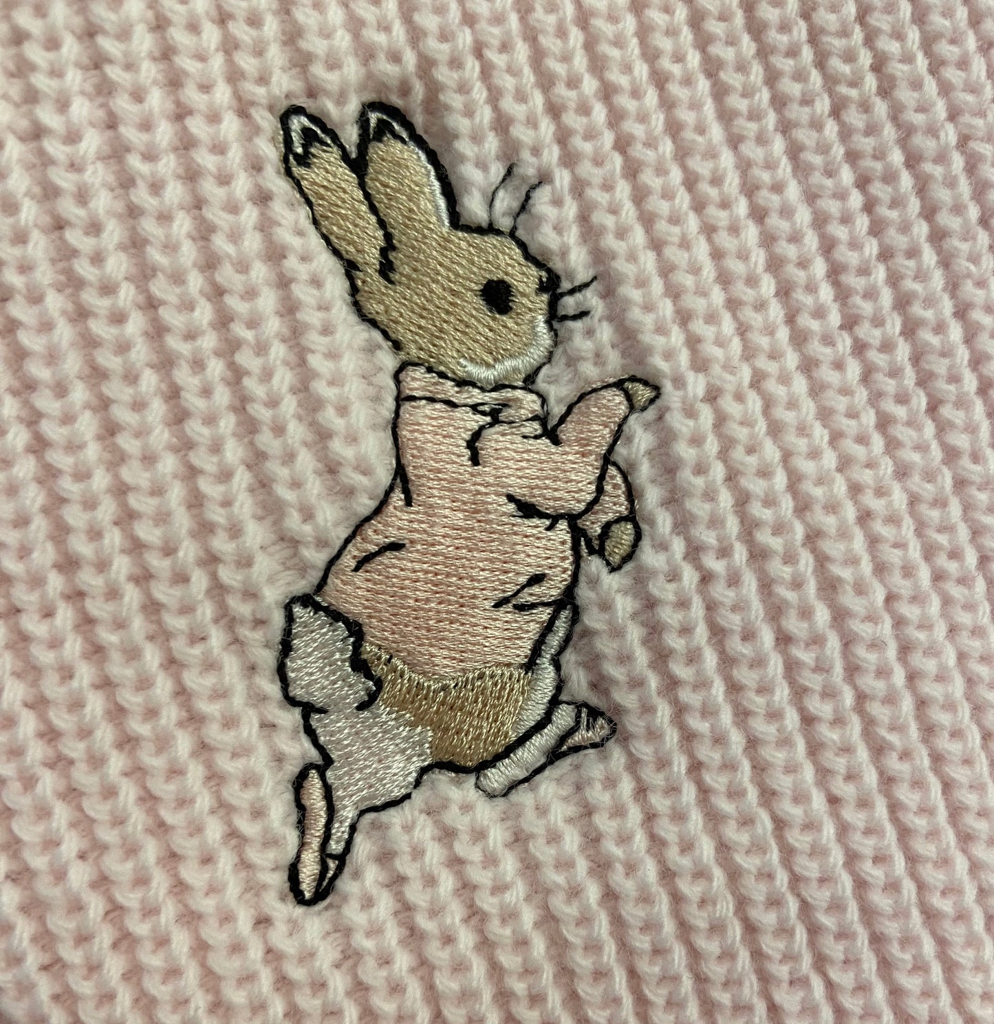 Dandelion Knitted Romper Embroidered with Peter Rabbit with Matching Hat