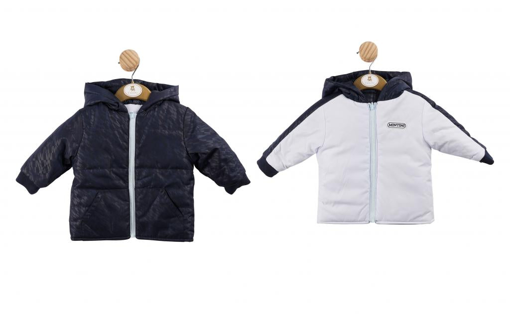 Mintini Boys Navy/Pale Blue Reversible Jacket