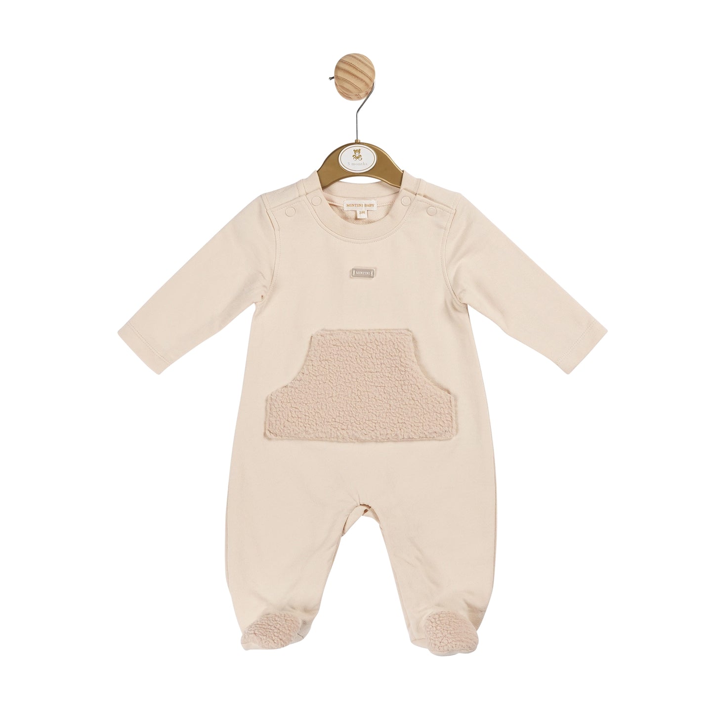 Mintini Baby Teddy Fur Beige All in One