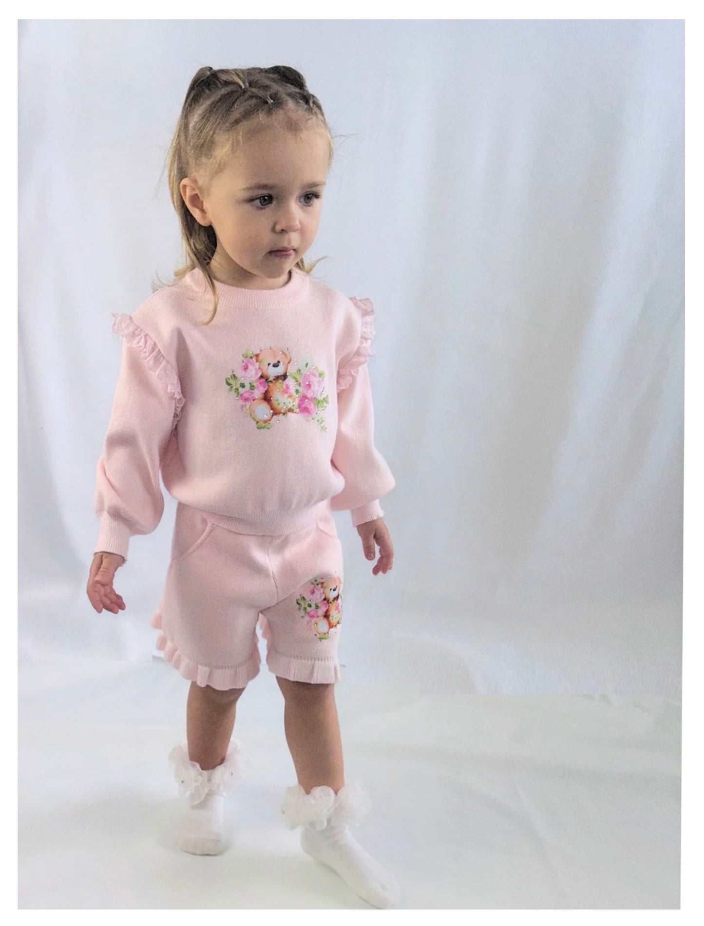 Beau Kid Top and Short Teddy Design Set