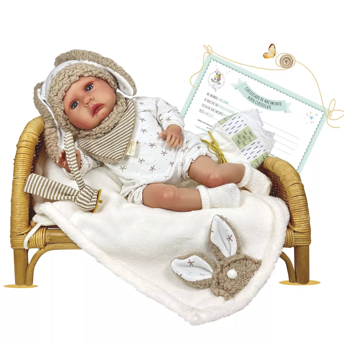 Nines d’Onil Little Adri Reborn Doll Soft Bodied 40 cms