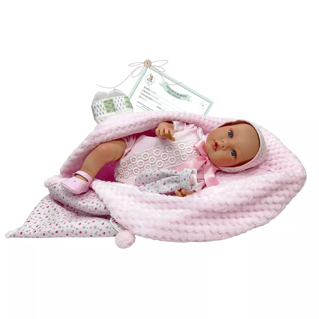 Nines d’Onil Susette Premium Reborn Doll Weighted Soft Bodied 48 cms