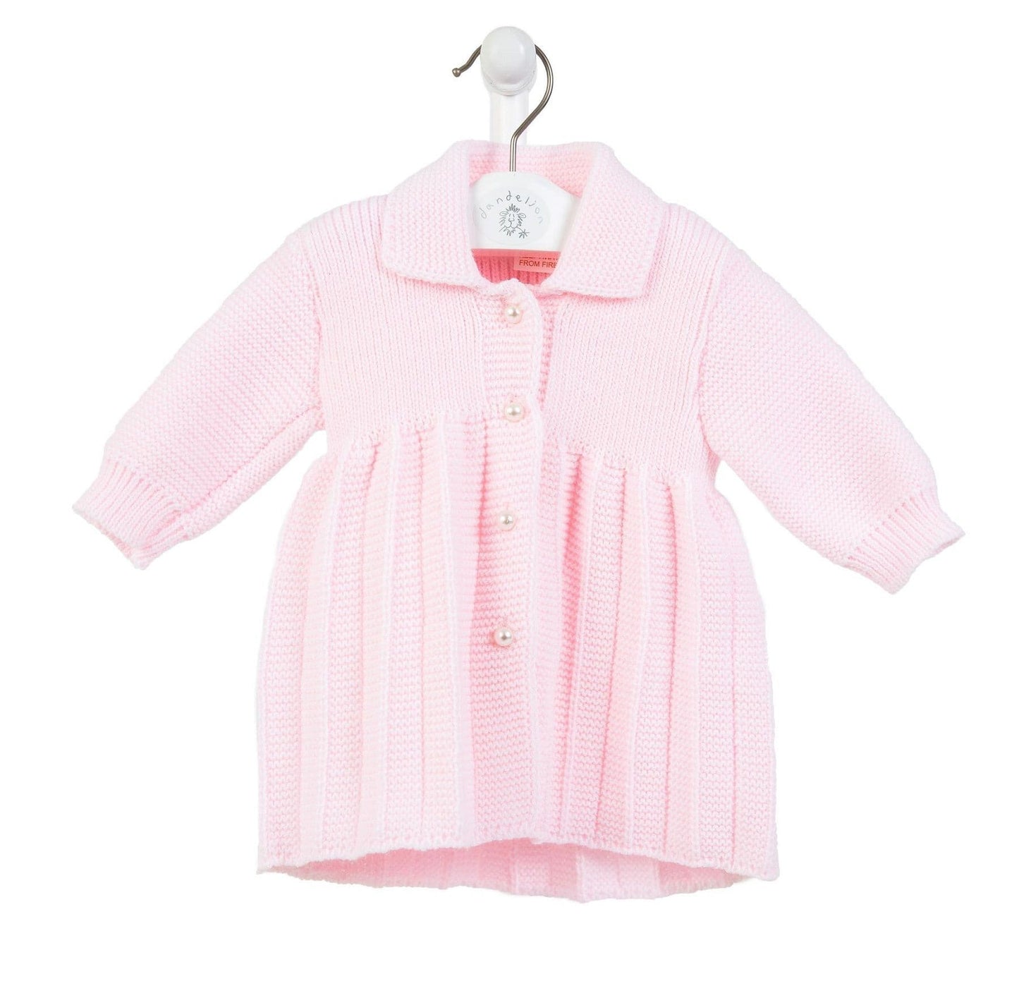 Dandelion Pink Pearl Button Cardigan Coat