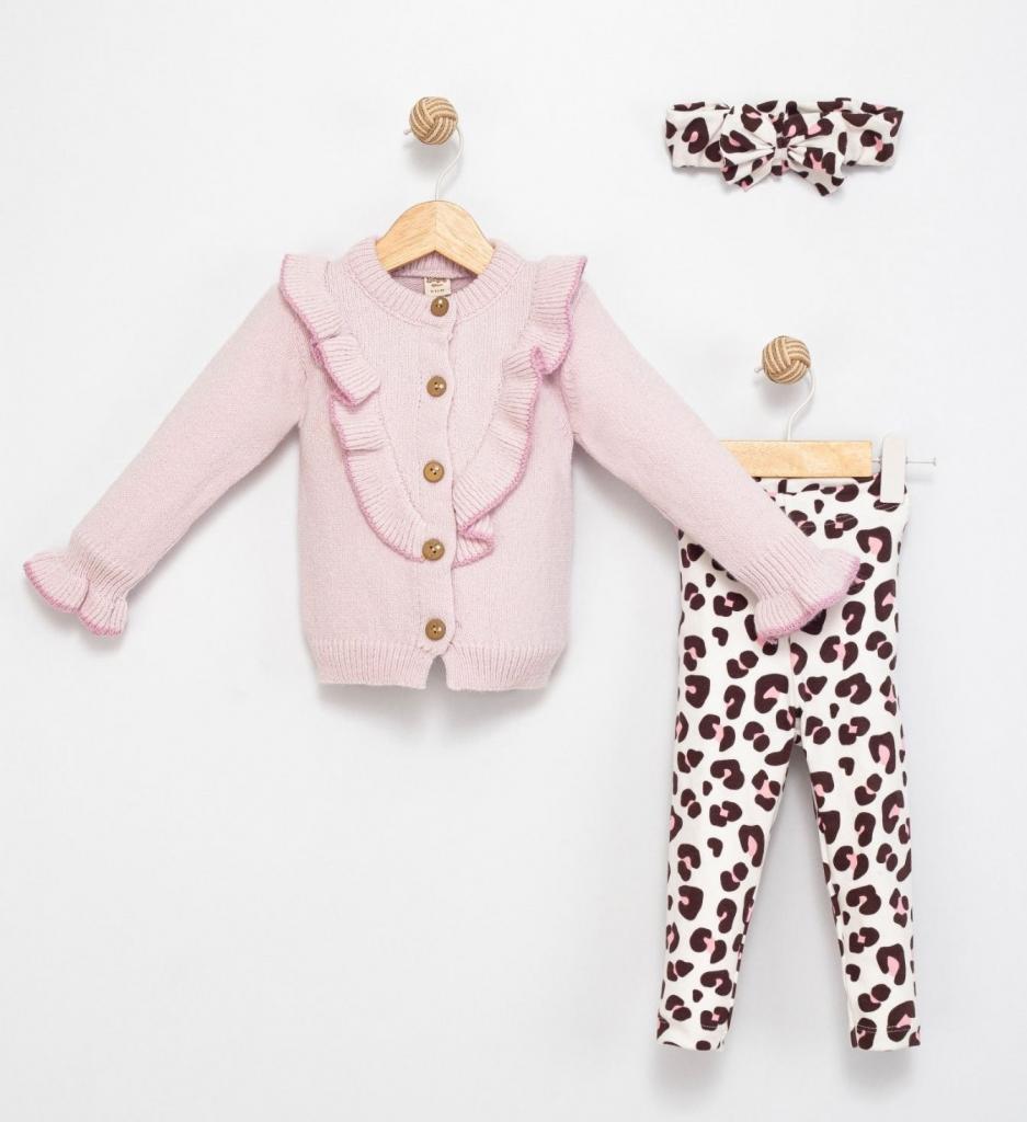 Babymy Three piece set, Cardigan, Leggings and Hairband