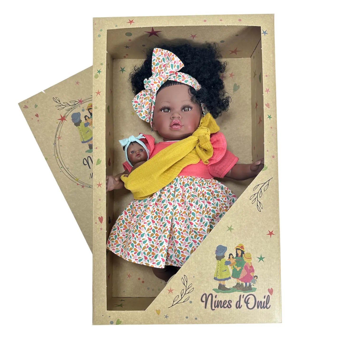 Nines d’Onil Addis Doll with Baby Soft Bodied 45 cms