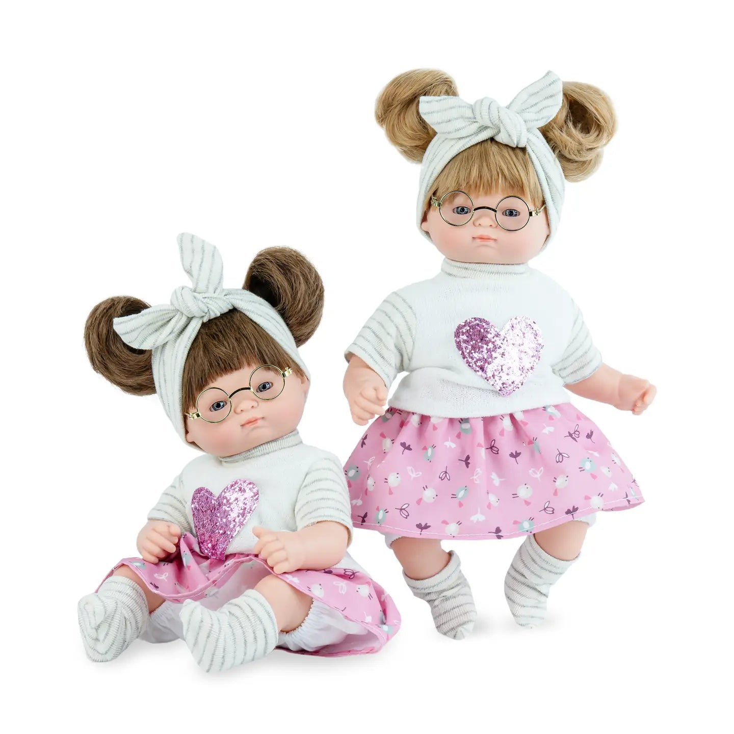 Marina and Pau Soft Bodied 26 cms Doll Choose Hair Colour