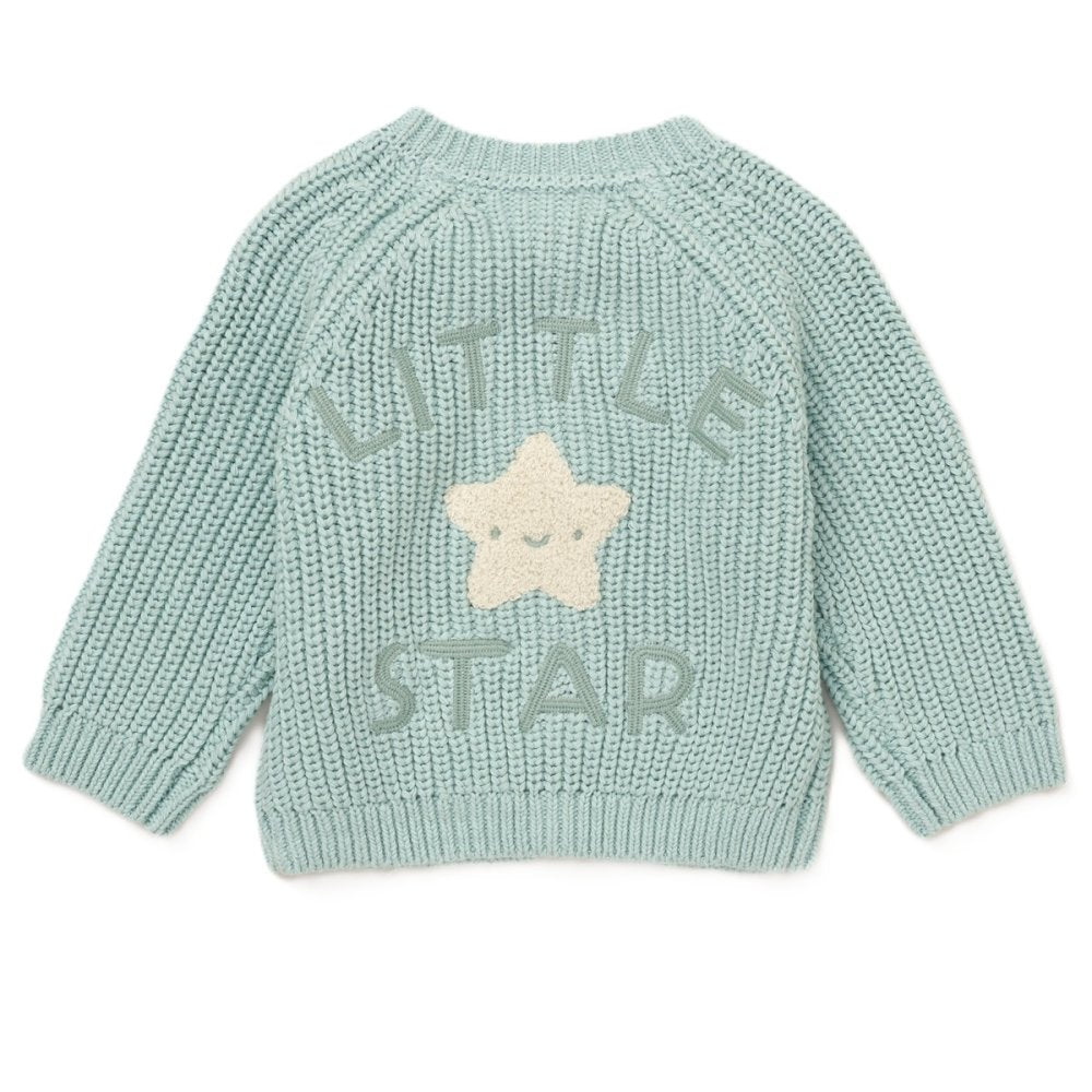 Rock a Bye Baby Boutique Knitted Cardigan with Little Star on back