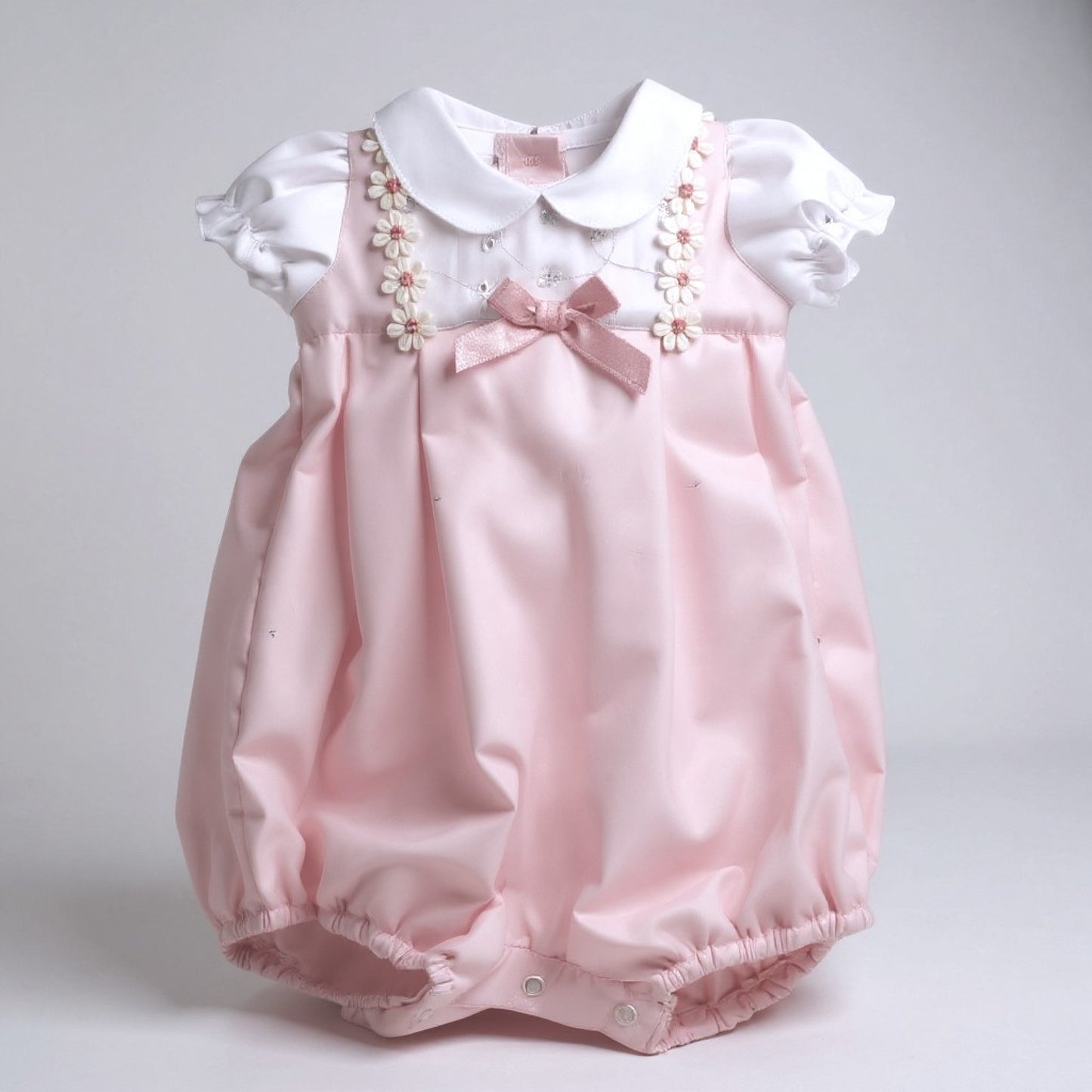 My Little Chick Baby Girls Pink Daisy Romper