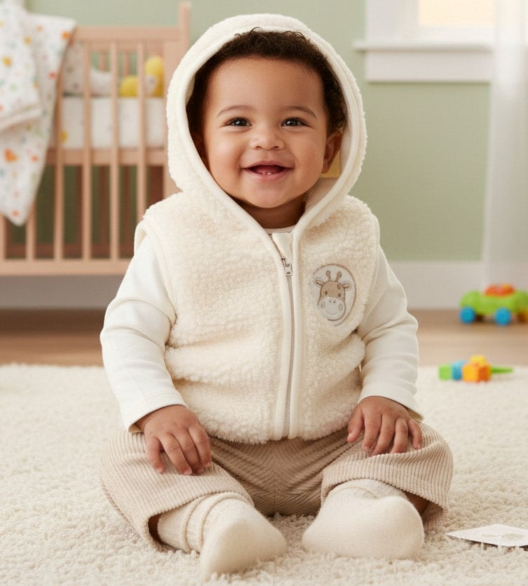 My Little Chick 3 Piece Giraffe Gilet Set