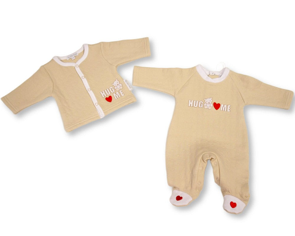 My Little Chick Cotton All in One with a Matching Jacket “Hug Me”