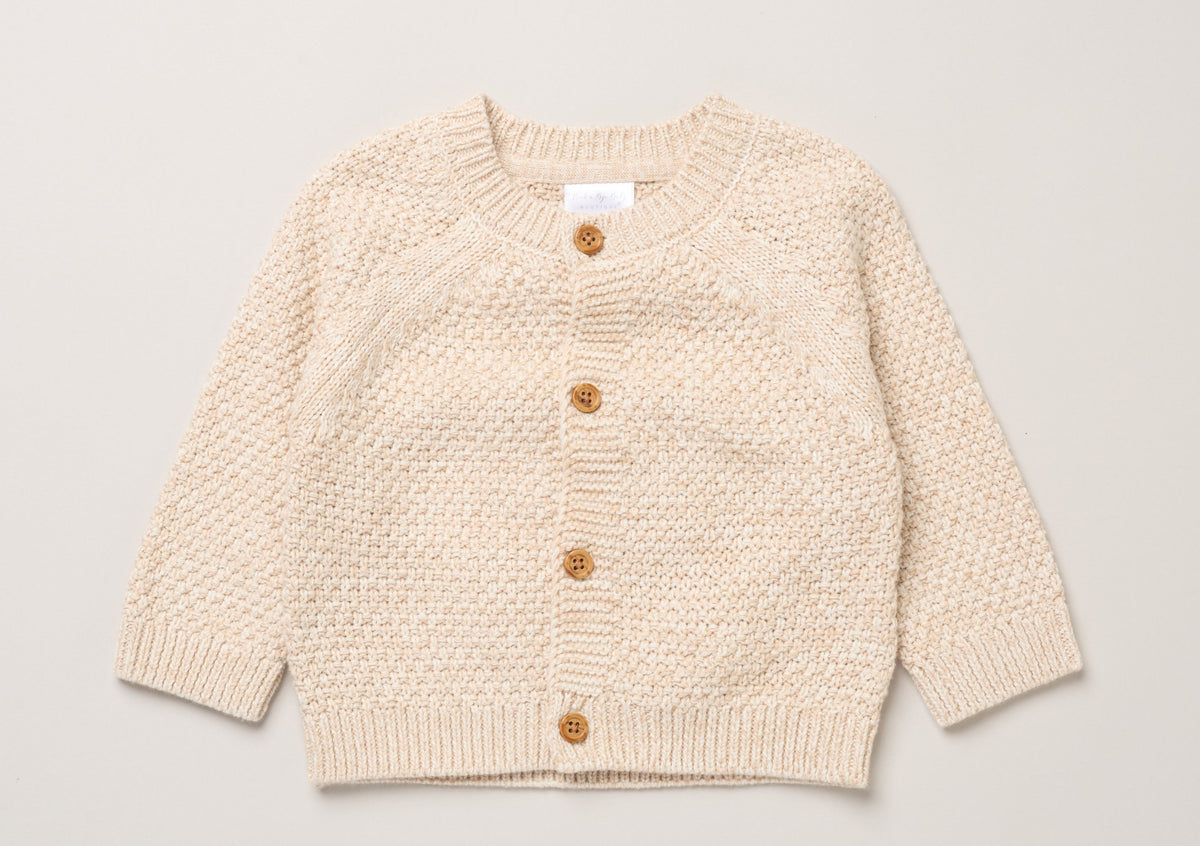Rock a Bye Boutique “Snuggle Bear” Cotton Knit Cardigan