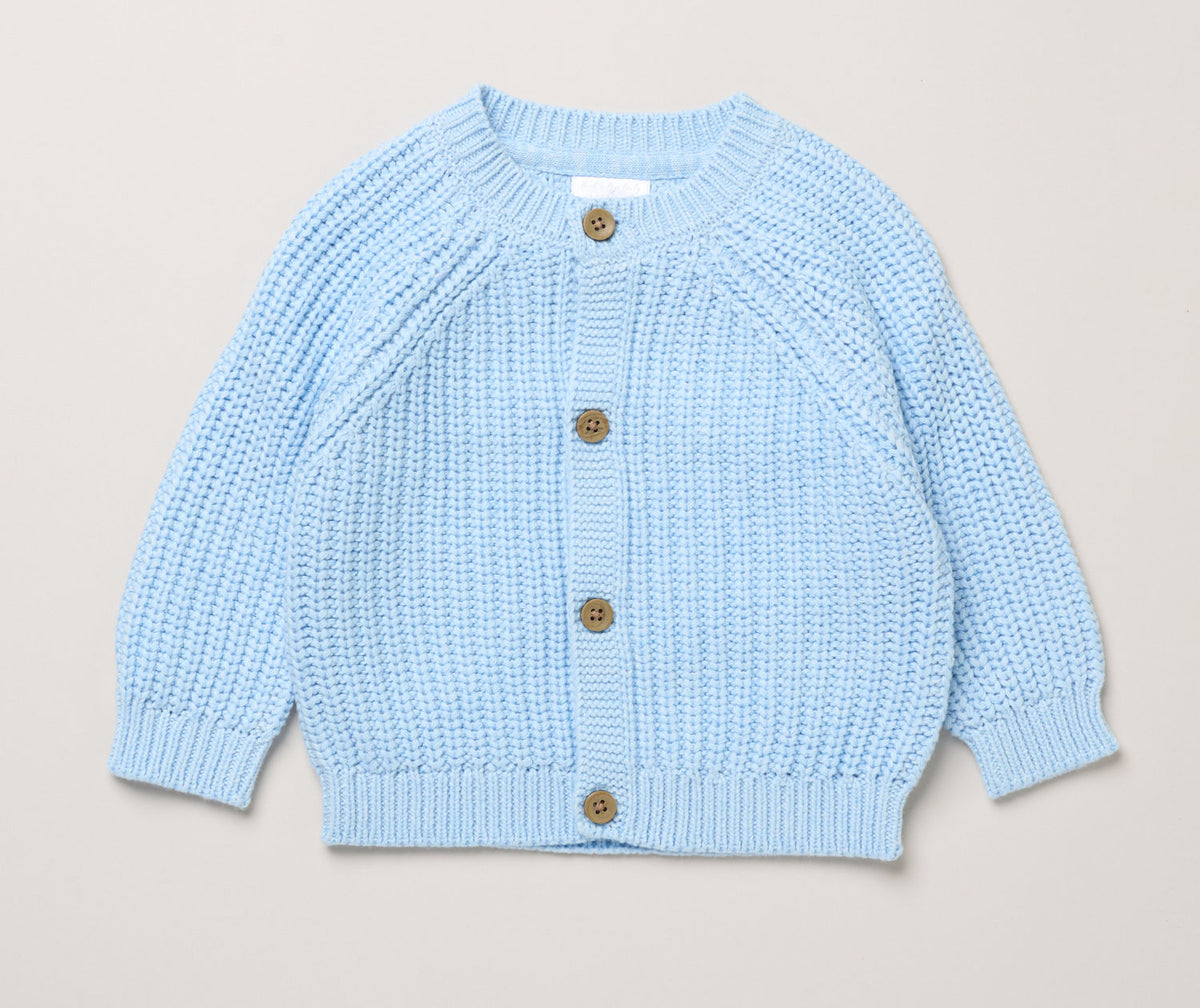 Rock a Bye Boutique “Teddy Club” Cotton Knit Cardigan