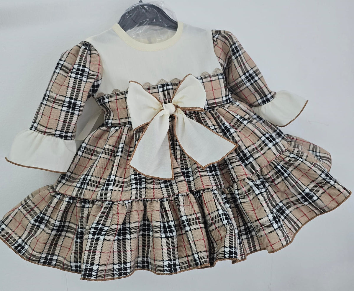 Fairytale Beige Tartan Dress