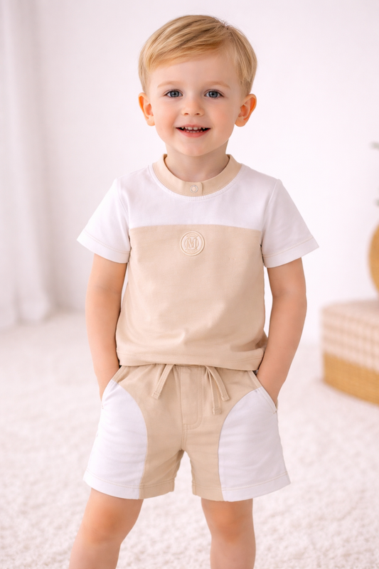 Mintini Boys Colour Block Short Set Outfit