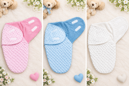 Soft Touch Bubble Swaddle Wrap Pink/Blue/White
