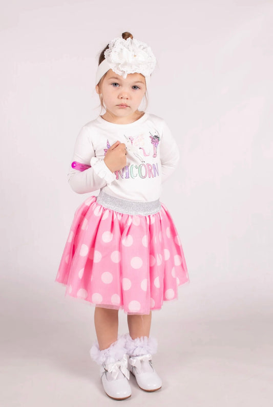 Beau Kid Unicorn Top with matching Skirt