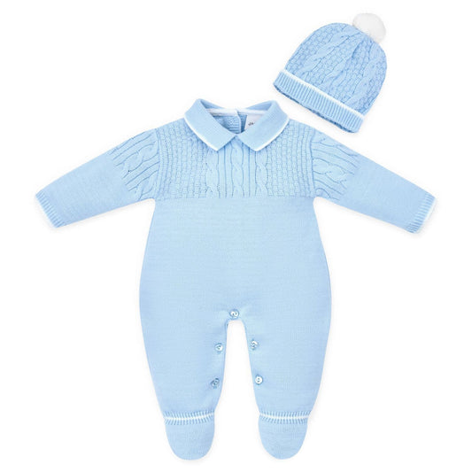 Dandelion Knitted Onesie and Pom Hat Set
