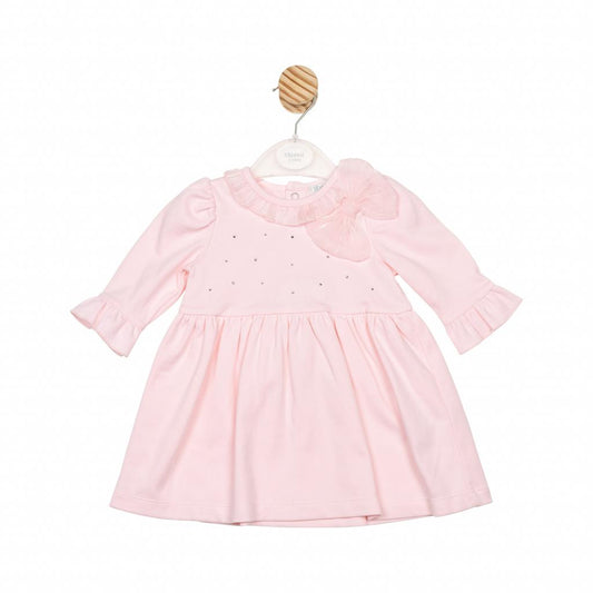 Mintini Bow and Sparkle Dress with Organza Trim
