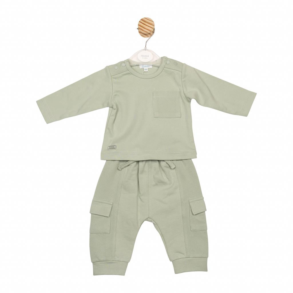 Mintini Boys Sage Top and Trousers Set