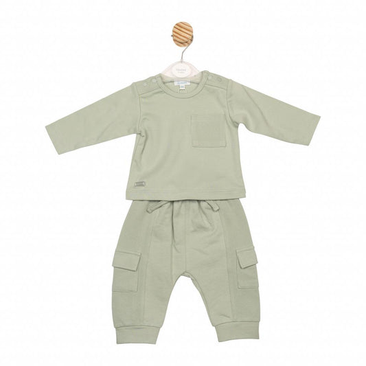 Mintini Boys Sage Top and Trousers Set