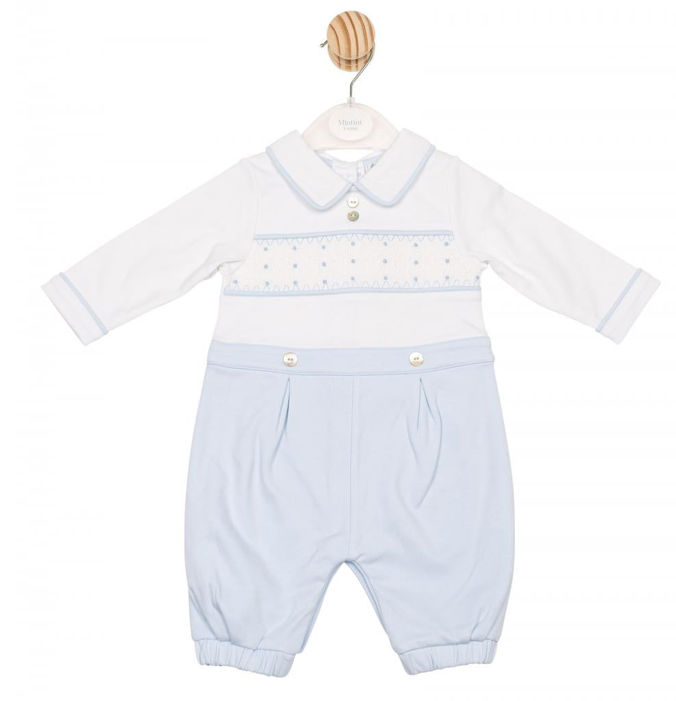 Mintini Boys Smocked Romper