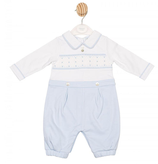 Mintini Boys Smocked Romper