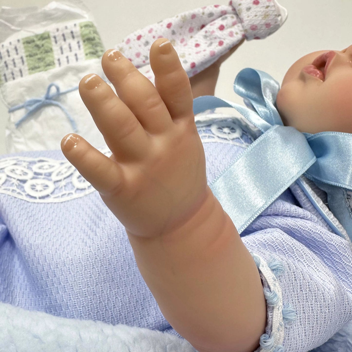 Nines d’Onil Premium Reborn Doll in Blue 48 cms Weighted