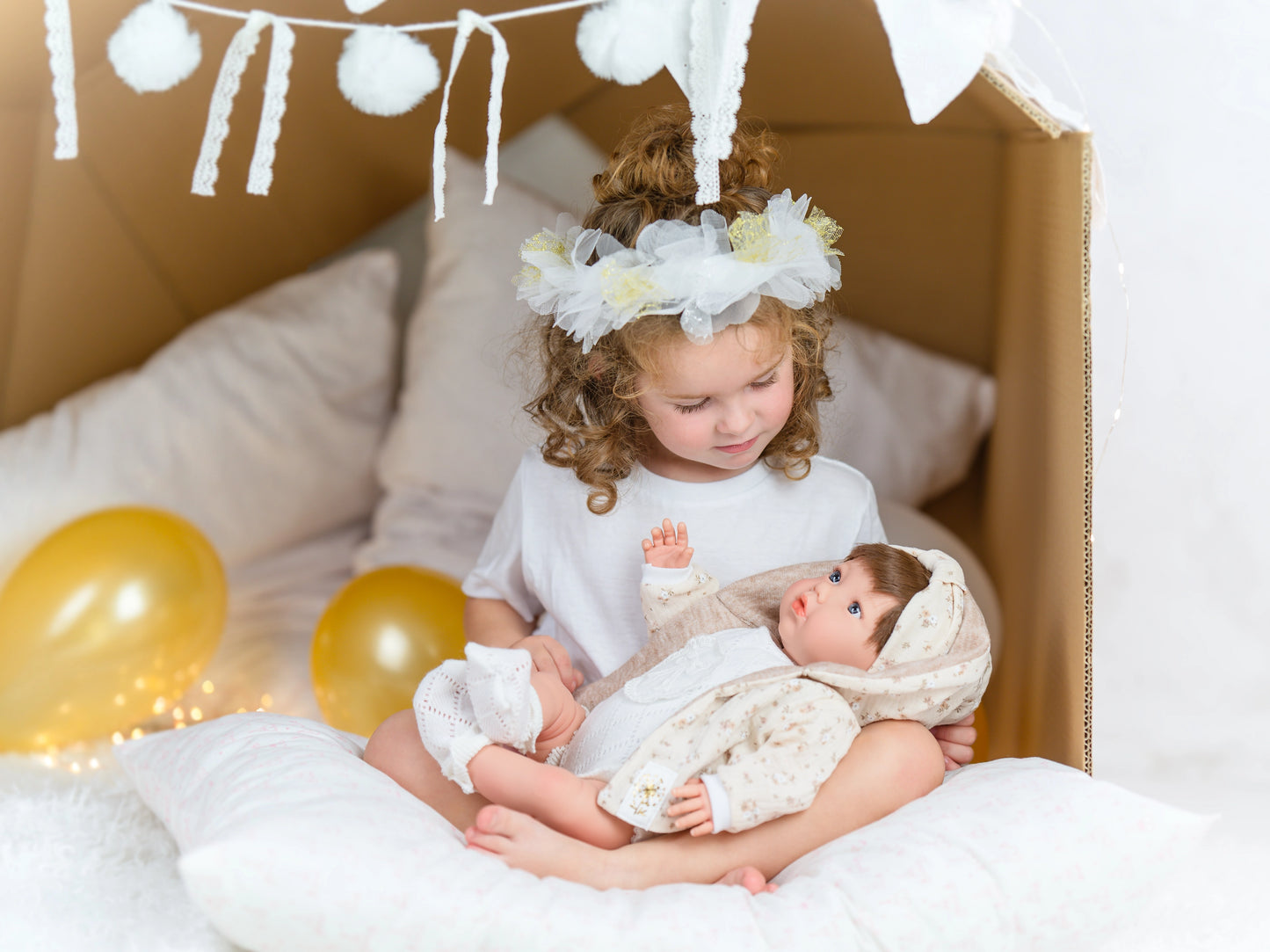 Marina and Pau Alina Mousseline Reborn Doll Soft Bodied Weighted 45 cms