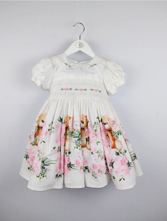 Beau Kid Beautiful Smocked Teddy Dress