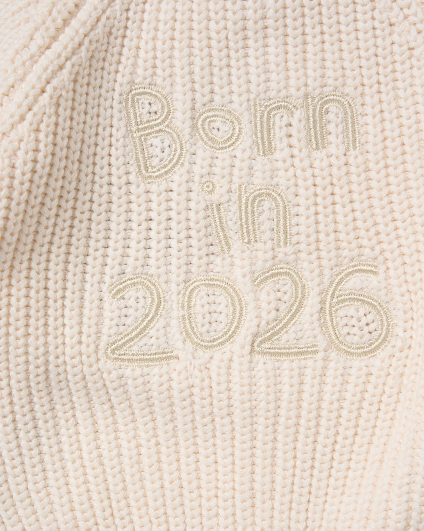 Rock a Bye Boutique Cardigan with Born In 2026 Embroidered on Back