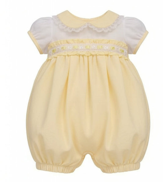 Tiny Chick Lemon Lace Romper Tiny Baby