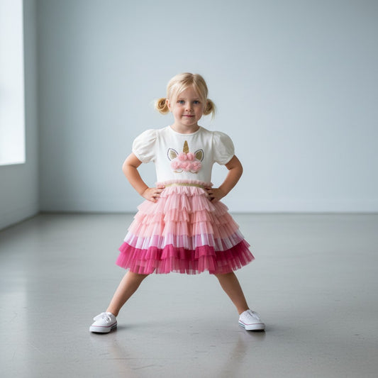 Miss Unicorn Multi Coloured Tutu Dress