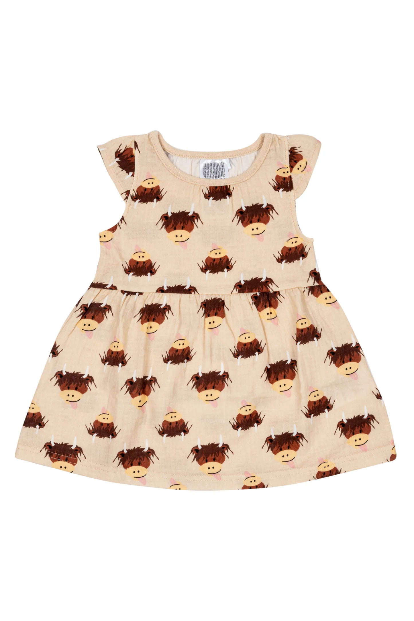 Blade and Rose Neutral Highland Cow Summer Dress