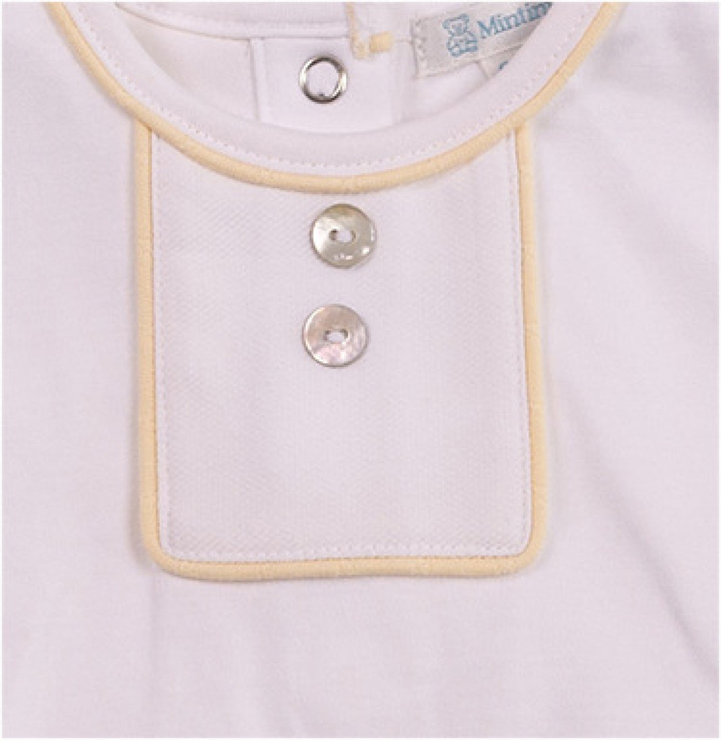 Mintini Boys Yellow White Piped Short Set