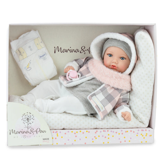 Maina and Pau Noa Pink Reborn Doll 40 cms