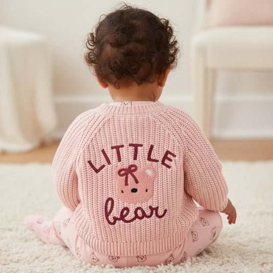 Rock a Bye Boutique “Little Bear” Cotton Knit Cardigan