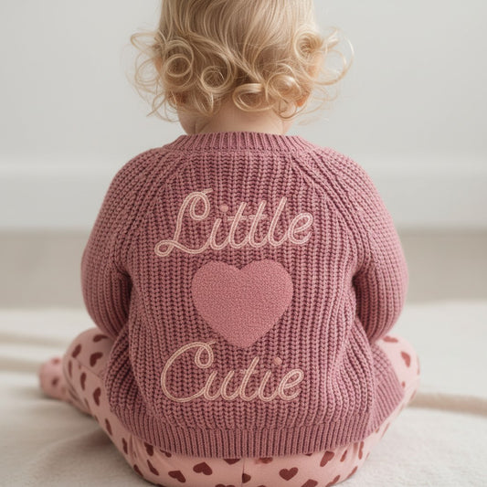 Rock a Bye Baby Embroidered  Heart Little Cutie Cardigan